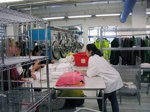 Blick in die W�scherei